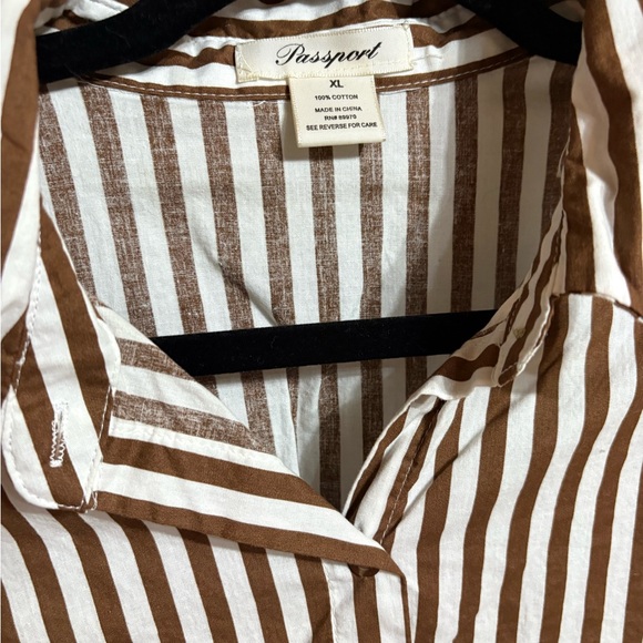 Passport Brown and White Striped Shirt - Picture 2 of 4